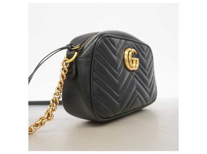 Borsa a tracolla Gucci GG Marmont Nero - vista 2