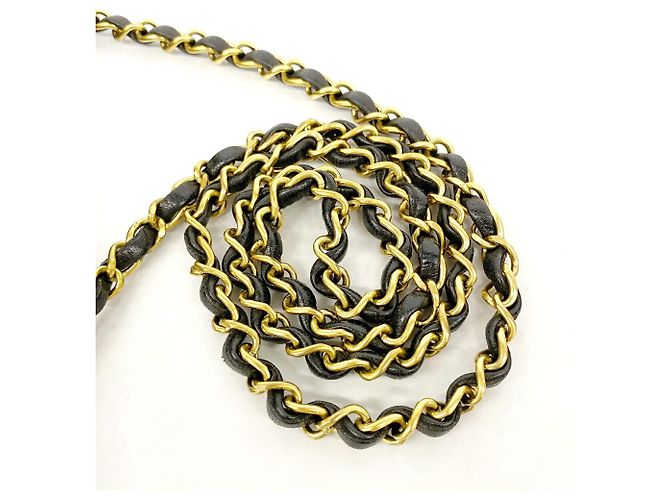 Borsa a tracolla Chanel Diana Chain Nero - vista 9