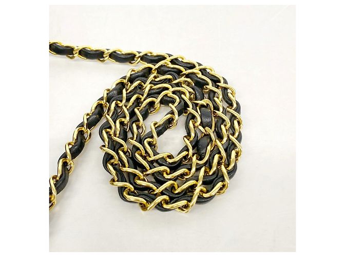 Borsa a tracolla Chanel Diana Chain Nero - vista 8