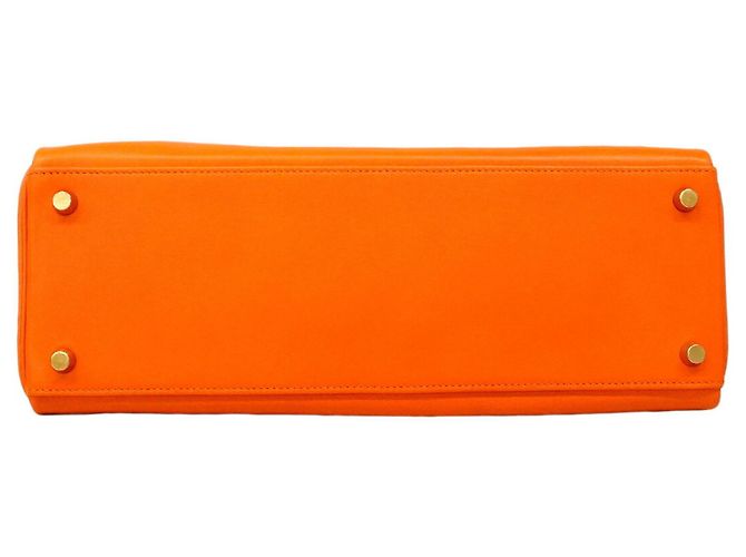 Hermès Borsa Hermes Kelly 32 in Swift Orange Arancione - vista 3