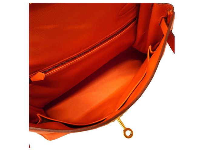 Hermès Borsa Hermes Kelly 32 in Swift Orange Arancione - vista 4