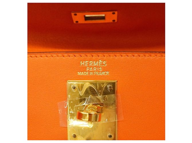Hermès Borsa Hermes Kelly 32 in Swift Orange Arancione - vista 5