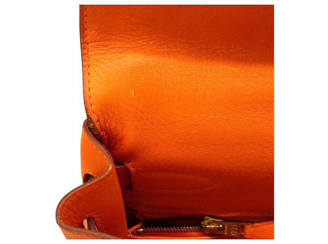 Hermès Borsa Hermes Kelly 32 in Swift Orange Arancione - vista 7