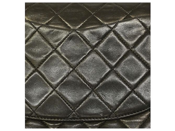 Borsa a tracolla Chanel Matelassé in pelle d'agnello nera Nero - vista 8