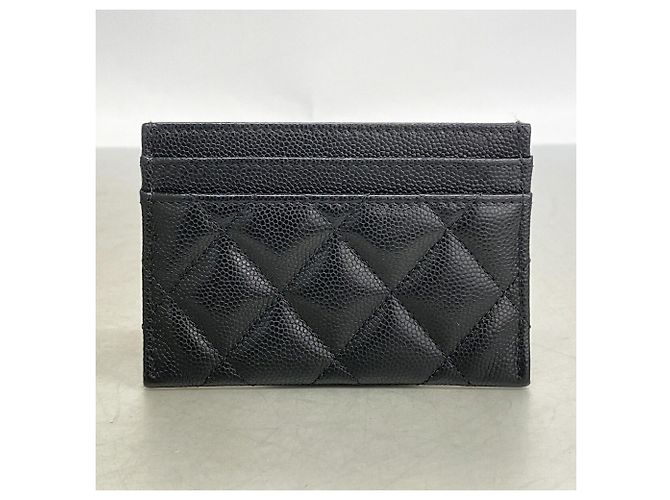 Tarjetero Chanel de piel de becerro granulada negra Negro - vista 6