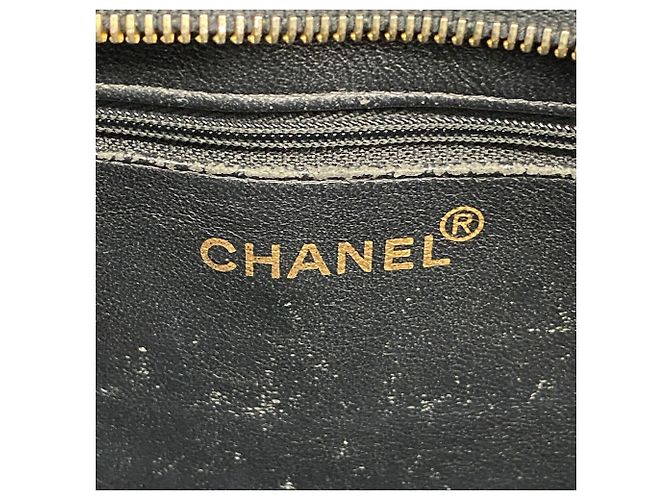Borsa Tote Chanel in vitello grana nera Nero - vista 5