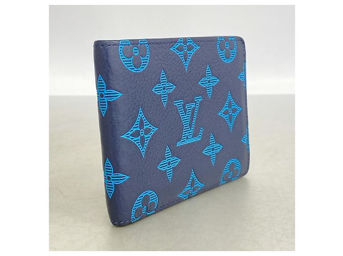 Louis Vuitton Monogram Shadow Bill Wallet Blue - view 2