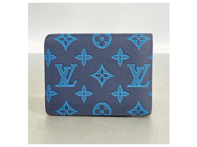 Louis Vuitton Monogram Shadow Bill Wallet Blue - view 7