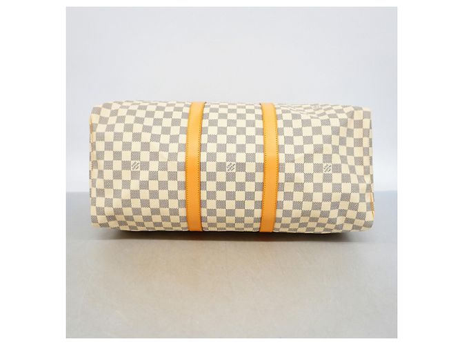 Louis Vuitton Boston Damier Azur Keepall 50 Bianco - vista 3