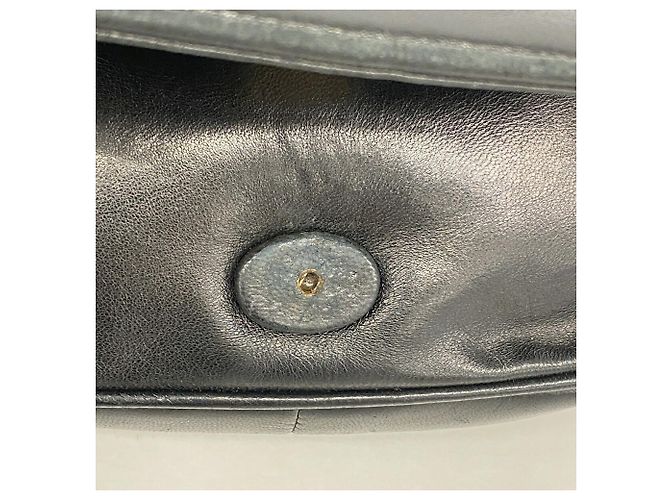 Borsa a tracolla Chanel in pelle d'agnello nera Nero - vista 10