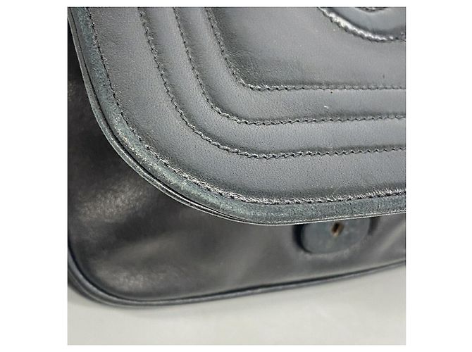 Borsa a tracolla Chanel in pelle d'agnello nera Nero - vista 6