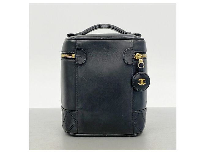 Borsa Vanity Chanel in lambskin nera Nero - vista 11