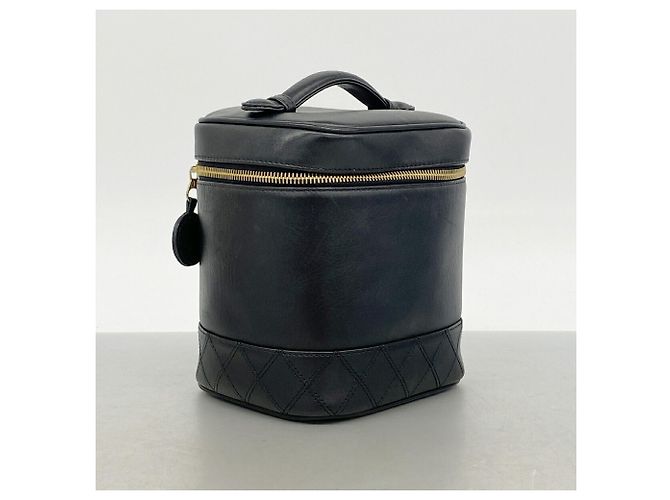 Borsa Vanity Chanel in lambskin nera Nero - vista 2