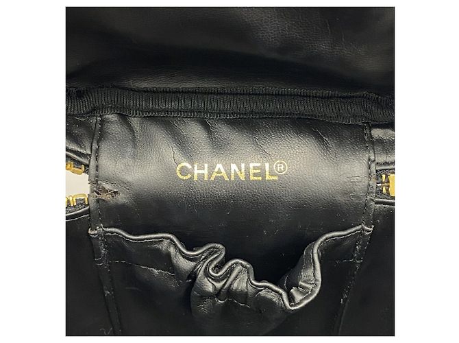 Borsa Vanity Chanel in lambskin nera Nero - vista 5