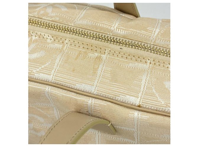 Borsa Chanel New Travel Nylon Beige - vista 6