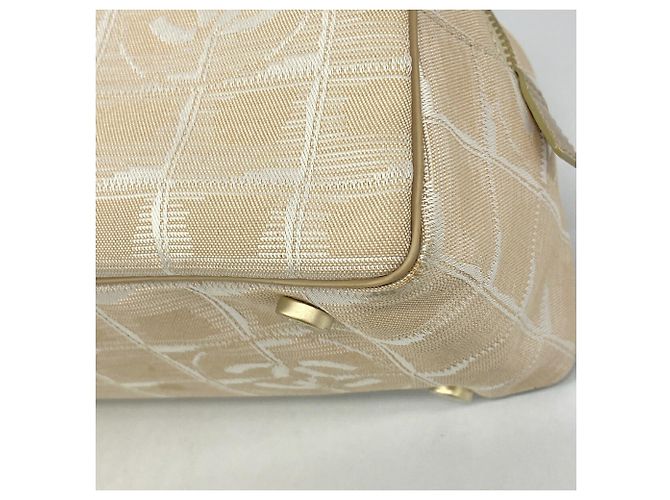 Borsa Chanel New Travel Nylon Beige - vista 7