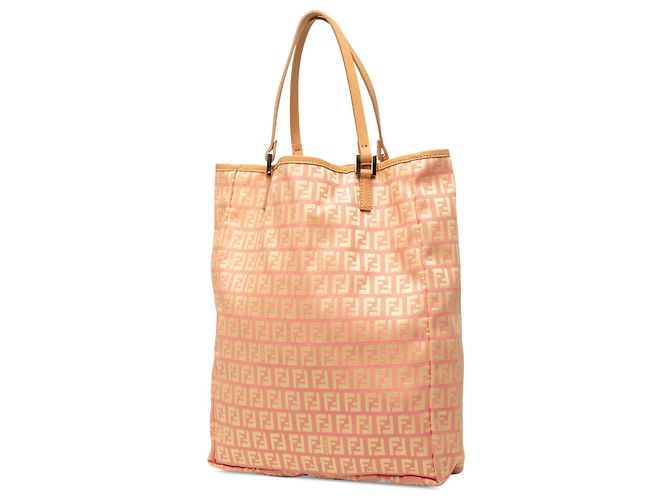 Fendi Vertical Tote aus Zucchino-Canvas in Rosa Pink - Ansicht 2