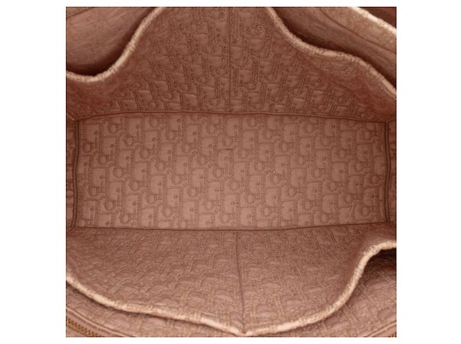 Dior Book Tote Large in mesh ricamato Rosa - vista 4