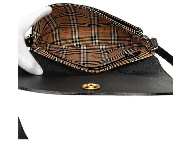 Borsa a tracolla Burberry in pelle nera Nero - vista 4