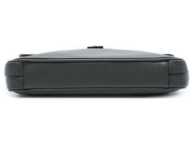Borsa a tracolla da viaggio Prada in Saffiano grigio Marrone - vista 3