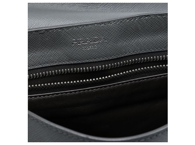 Borsa a tracolla da viaggio Prada in Saffiano grigio Marrone - vista 5
