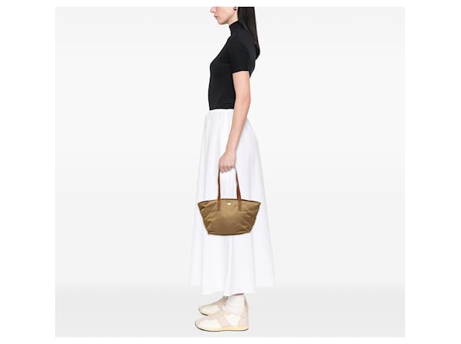 Prada Brown Tessuto Tote Braun Hellbraun - Ansicht 7