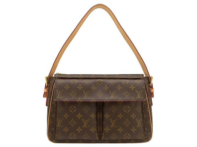 Louis Vuitton Brown Monogram Viva Cite GM Marrone - vista 3
