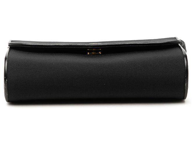 Borsa a tracolla Gucci in tela nera con catena Interlocking G Nero - vista 3