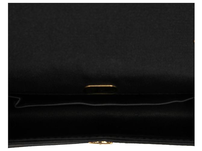 Borsa a tracolla Gucci in tela nera con catena Interlocking G Nero - vista 4