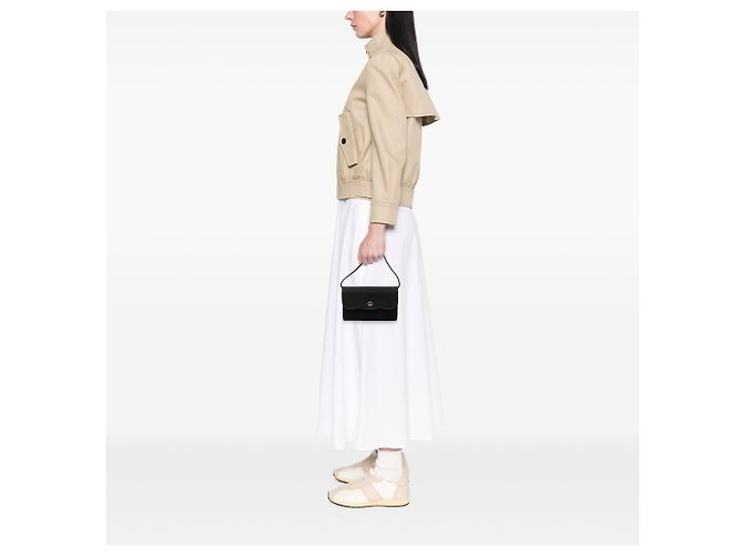 Borsa a tracolla Gucci in tela nera con catena Interlocking G Nero - vista 6