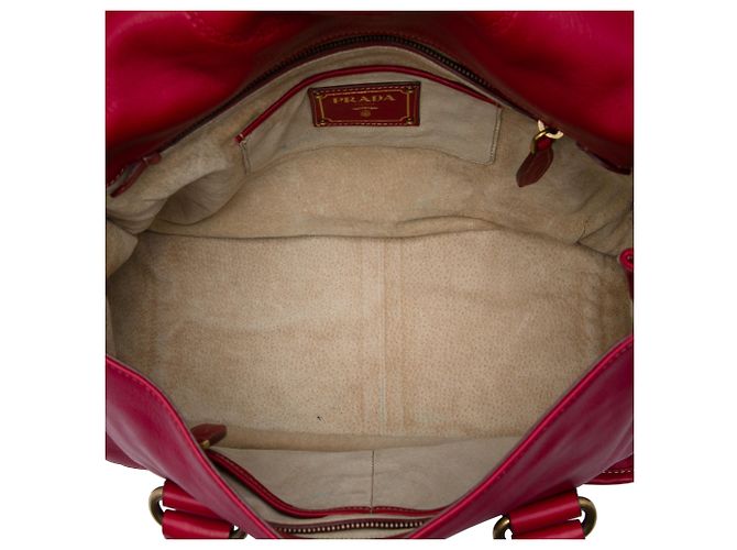 Bolso Prada City de piel de becerro rojo Roja - vista 4