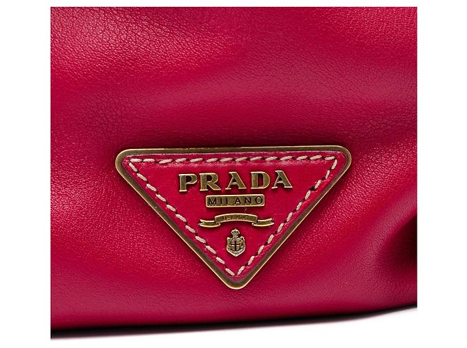 Bolso Prada City de piel de becerro rojo Roja - vista 5