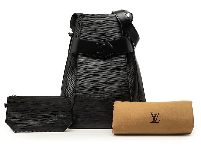 Louis Vuitton Black Epi Sac D Epaule GM Nero - vista 7