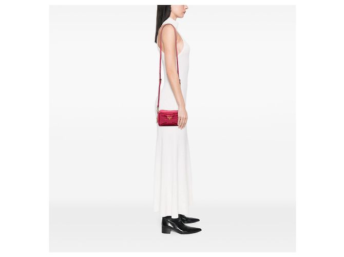 Bow Prada Camera Bag aus rosa Tessuto mit Fiocco-Schleife Pink - Ansicht 6