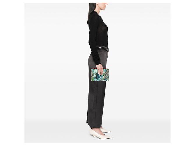 Clutch Gucci Beige GG Supreme Blooms - vista 6