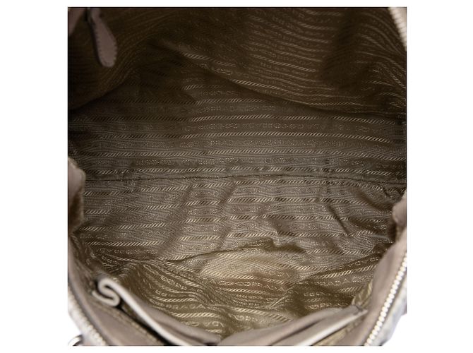 Borsa Satchel Prada in Nappa Gaufre Ombre Beige - vista 4