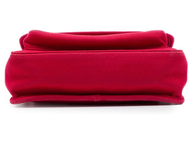 Borsa a tracolla con patta Miu Miu Pink Canvas Canapa con catena Rosa - vista 3