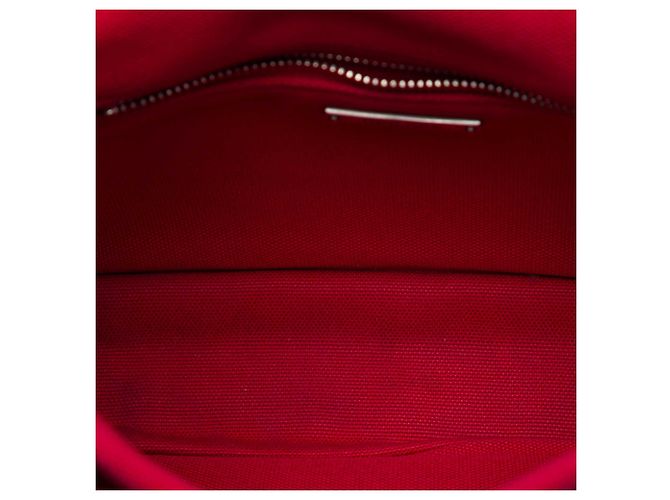 Borsa a tracolla con patta Miu Miu Pink Canvas Canapa con catena Rosa - vista 4