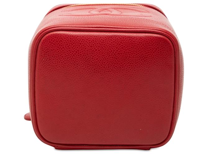 Borsa Vanity Chanel Red CC Caviar Rosso - vista 3