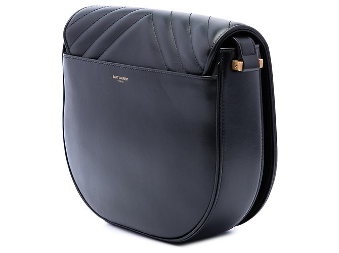 Saint Laurent Bolso Bandolera Joan de Piel de Ternera Acolchada Negro Medium - vista 2