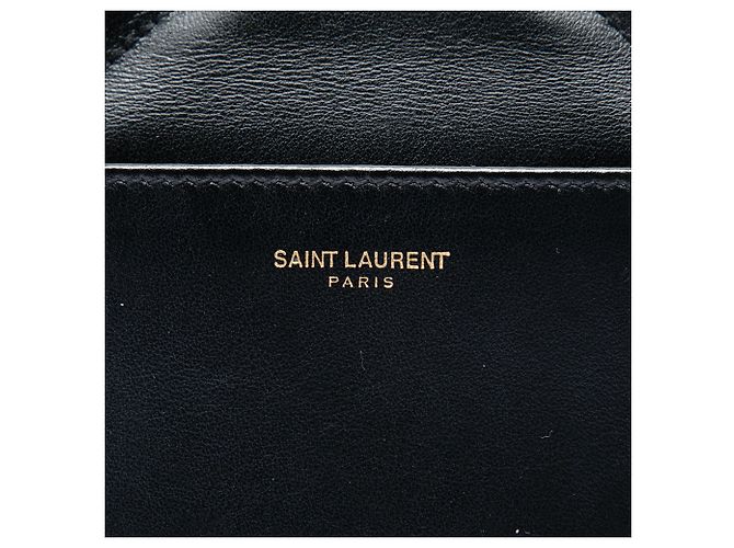 Saint Laurent Bolso Bandolera Joan de Piel de Ternera Acolchada Negro Medium - vista 5