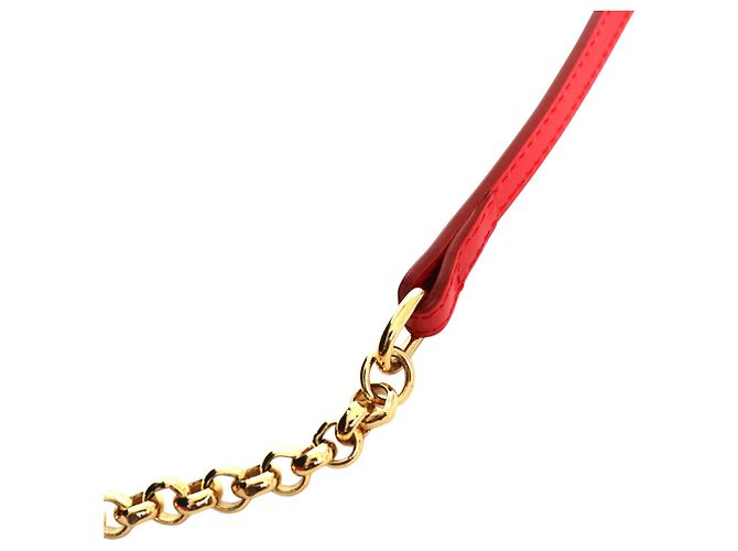 Chloé Mini Borsa a Tracolla C Chain in Vitello e Camoscio Rossa Rosso - vista 13