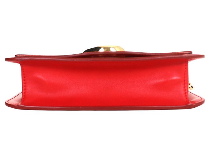 Chloé Mini Borsa a Tracolla C Chain in Vitello e Camoscio Rossa Rosso - vista 3
