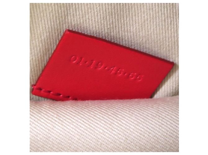 Chloé Mini Borsa a Tracolla C Chain in Vitello e Camoscio Rossa Rosso - vista 6