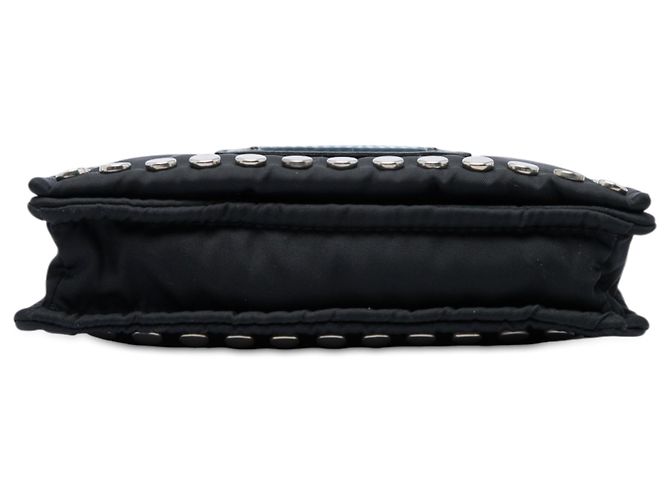 Prada Black Tessuto Etiquette Crossbody Negro - vista 3
