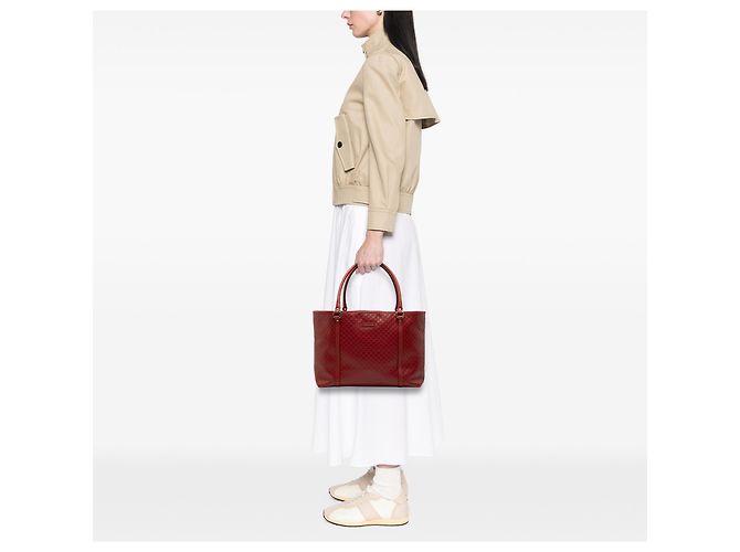 Gucci Red Microguccissima Joy Tote Rot Bordeaux - Ansicht 6