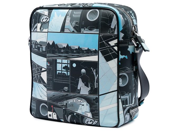 Borsa a tracolla Prada Black James Jean Vitello con stampa Comic Nero - vista 2