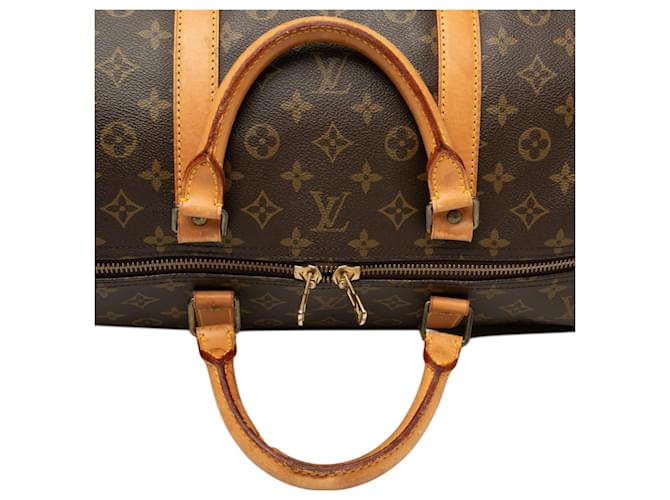 Louis Vuitton Brown Monogram Keepall 60 Marrone - vista 7