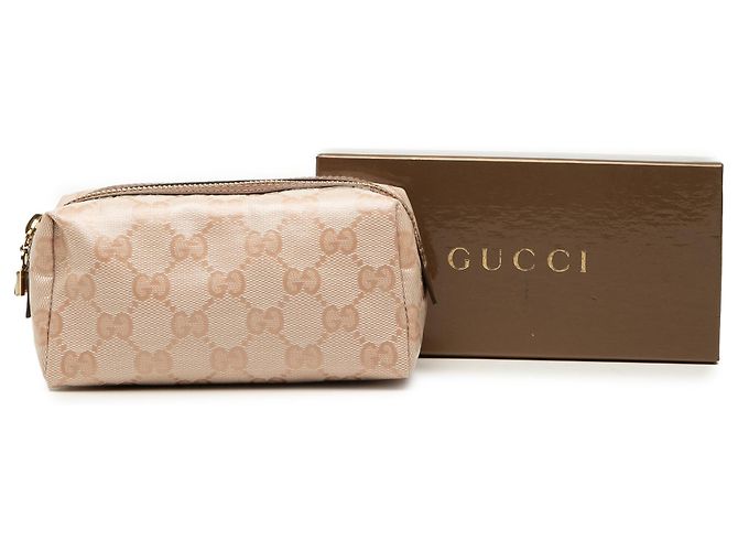 Gucci Beige GG Crystal Kosmetiktasche - Ansicht 7