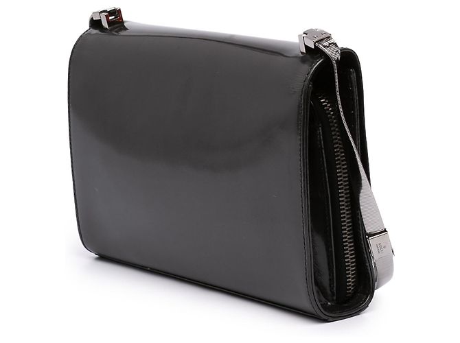 Borsa a tracolla Gucci in pelle verniciata viola Porpora - vista 2